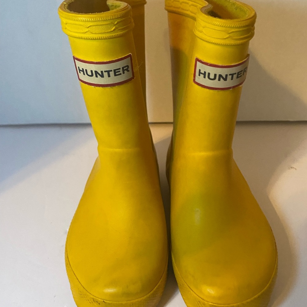 Hunter Kids Yellow Rain Boots